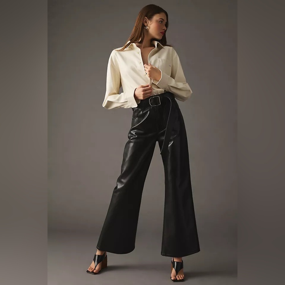 Citizens of Humanity Recycled Leather Gaucho Pants Black Size 28